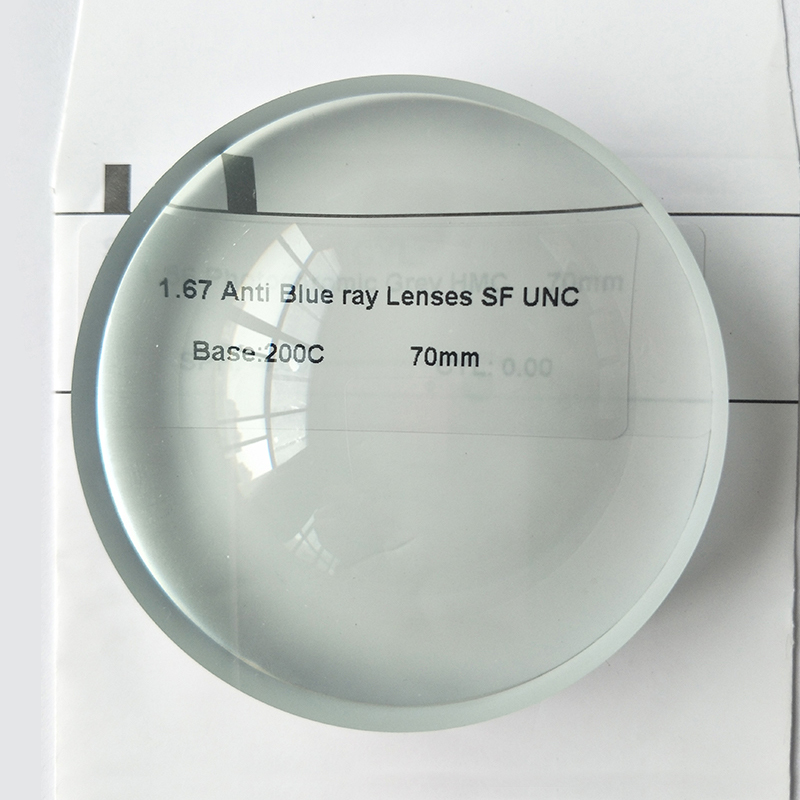 1.67 semi-biberunt Blue Clausus Singula visio Lens